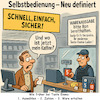 Cartoon: Wie früher (small) by ArtyFicial tagged sb,selbstbedienung,selbstbereicherung,diebstahl,ladendiebstahl,supermarkt,tante,emma
