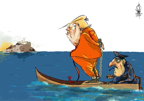 Cartoon: Alcatraz (medium) by Mongo tagged presidente