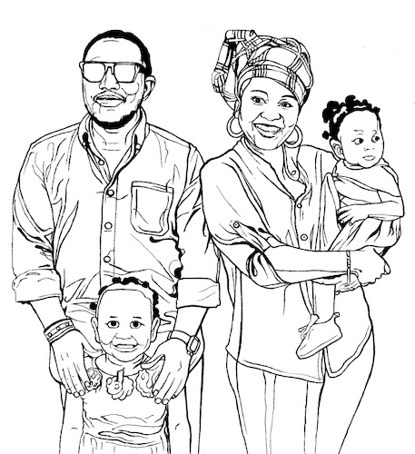 Cartoon: Tumusiime Family (medium) by Aiko tagged family