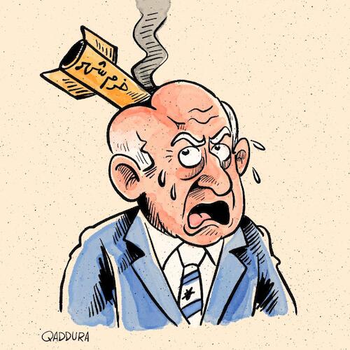 Cartoon: Netanyahu . Khorramshahr (medium) by Ahmad Qaddura tagged netanyahu
