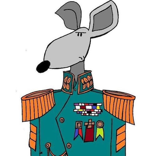 Cartoon: Captain Rat (medium) by Xisto Ventura tagged army,general,captain,rat