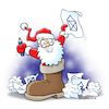 Cartoon: Happy Nikolaus (small) by Rovey tagged nikolaus,stiefel,das,haus,vom,zeichnen,papier,verschwendung