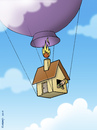 Cartoon: Heißluftballon (small) by Rovey tagged heißluftballon,energie,effizienz,energiesparen,verschwendung,heizkosten,heizung,ökologisch,wolken,himmel,fliegen,ballon,oben,abheben,haus,utopisch,fantasie,flug,hoch,aufstieg