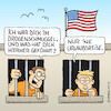 Cartoon: Holiday in America (small) by Rovey tagged abschiebehaft,us,tourismus,tourist,usa,reise,urlaub,ferien,festnahme,gefängnis,angst,sträfling,haft,insasse,amerika,trump,maga,gefangene,reisewarnung,einreise,ausreise,grenze,gefahr,gefährlich,alptraum,cartoon,illustration,zeichnung