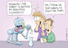 Cartoon: Robot digitizes flowers (small) by Rovey tagged robots,flowers,ai,artificial,intelligence,machine,learning,digitalization,system,error,surprise,horror,robotart,robotics,technology,household,home,humanoid,couple,cartoon,illustration,drawing,valentinesday