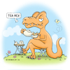 Cartoon: Tea-Rex (small) by Rovey tagged dinosaurier,dino,rex,trex,tyrannosaurus,jurassicpark,saurier,urzeit,vorzeit,urvieh,prähistorisch,fleischfresser,paleontology,paläontologie,jurassic,monster,tee,tea,trinken,picknick,teatime,teestunde,teekanne,grüntee,outdoor,entspannung,entspannen,genießen,genuss,gemütlichkeit,camping,sommer,frühling,natur