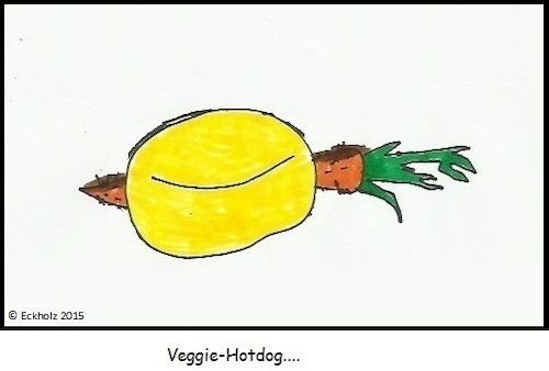 Cartoon: Veggie-Hotdog... (medium) by Wutkritzler78 tagged hotdog,möhre,karotte,vegetarier,veganer,veggie