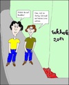 Cartoon: Buddha... (small) by Kritzelklops tagged missverständnis,buddha,buddhismus,religion,jugendliche,jungen,gesellschaft,glaube