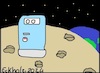 Cartoon: Ohne Worte (small) by Kritzelklops tagged klo,abort,lokus,toilette,mond,nonsens,quatsch,universum,raumfahrt,notdurft