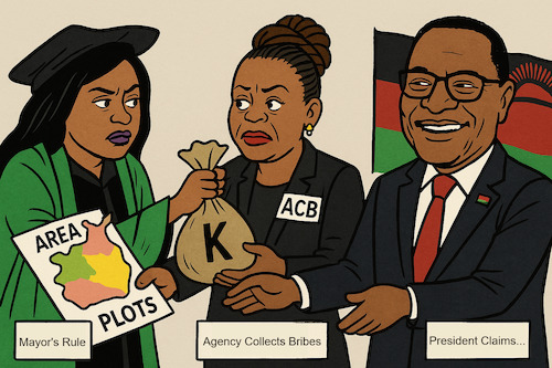 Cartoon: Plot 27 (medium) by KaluluWachenjera tagged malawi,corruption