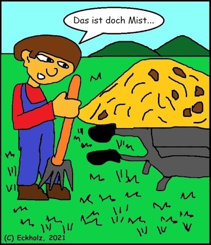 Cartoon: Das ist doch Mist... (medium) by Sven78 tagged flachwitz,mist,mann,bauer,landwirt,dung,landleben,landwirtschaft,agrarwirtschaft,agrarier