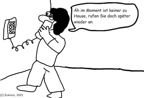 Cartoon: Der Anruf... (medium) by Sven78 tagged anruf,mann,lüge