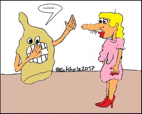 Cartoon: Ein schrecklicher Anblick... (medium) by Sven78 tagged gespenst,frau,hässlichkeit,schrecken,horror,abscheu