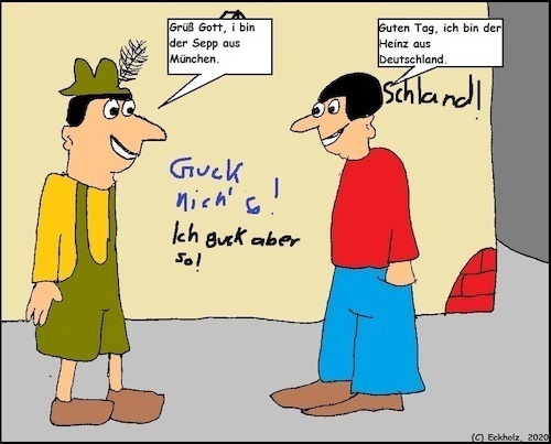 Cartoon: Sepp und Heinz... (medium) by Stiftquäler78 tagged bayern,deutschland,bayernwitz,flachwitz,männer,gesellschaft