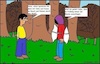 Cartoon: Vorsichtsmaßnahme 2 (small) by Stiftquäler78 tagged vorsichtsmaßnahme,kissen,angst,wald,männer