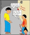 Cartoon: Papa sagt... (small) by Kritzelhonk tagged papa,missverständnis,junge,mann,erziehung,gesellschaft,horror,mord,jugend,axt,blut,splatter