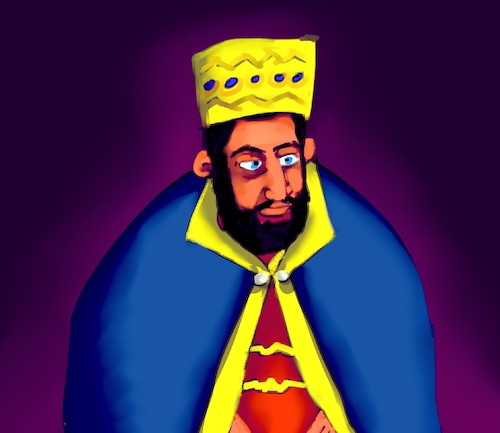 Cartoon: king David the messenger (medium) by drfartov tagged cartoon