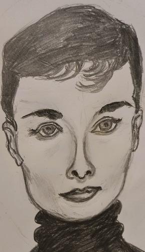 Cartoon: Audrey Hepburn (medium) by Hesham Khayrat tagged hollywood,stars