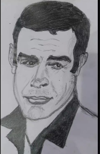 Cartoon: Sean Connery (medium) by Hesham Khayrat tagged holywood,stars
