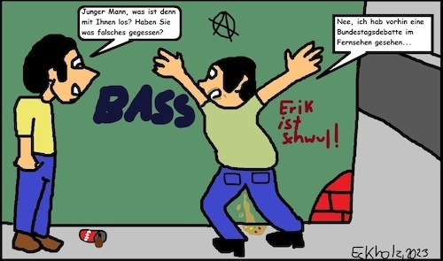Cartoon: Übelkeit... (medium) by SK1978 tagged übelkeit,gesellschaft,männer,kotzen,erbrechen,gesundheit,bundestagsrede,bundesregierung