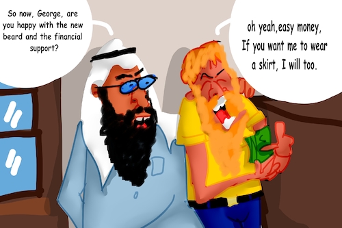 Cartoon: easy money (medium) by THE WORLD HISTORY tagged cartoon