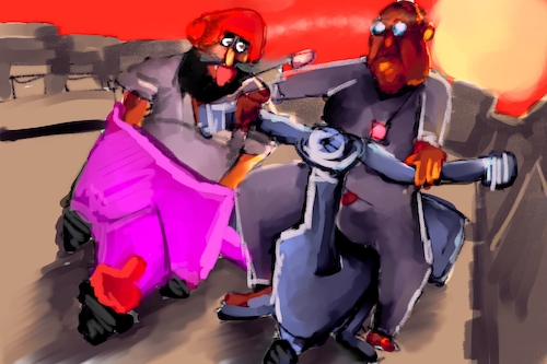 Cartoon: motor elites (medium) by THE WORLD HISTORY tagged cartoon,old,issues,motor,elites