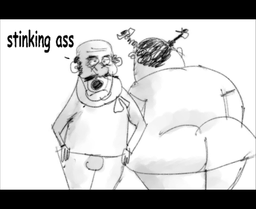 Cartoon: useless and pathetic looser (medium) by THE WORLD HISTORY tagged cartoon