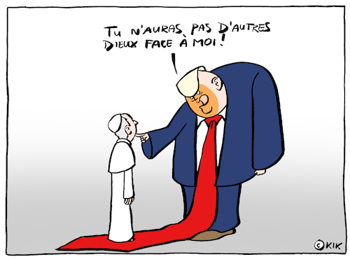 Cartoon: Dieu (medium) by Kik tagged pape,trump,dieu,vatican,vance,pape,trump,dieu,vatican,vance