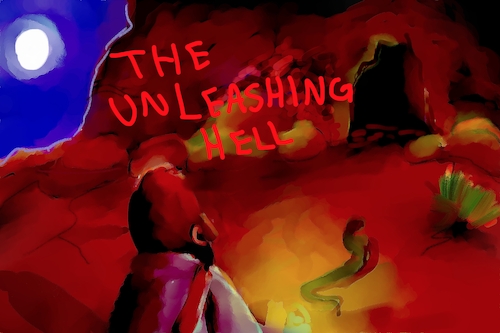 Cartoon: the unleashing hell (medium) by Mousawi tagged 