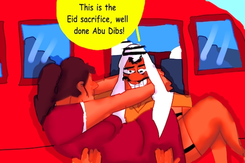 Cartoon: abo dibs (medium) by Mousawi tagged cartoon