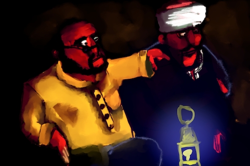 Cartoon: the unleashing hell (medium) by Mousawi tagged 