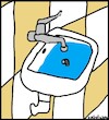 Cartoon: Ohne Worte (small) by Mr Speck tagged waschbecken,tauchen,uboot,periskop