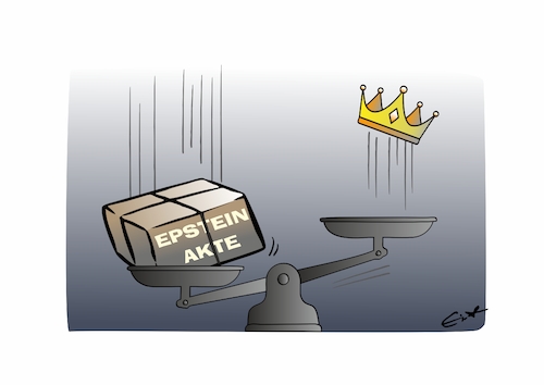 Cartoon: Die Kraft des Wortes (medium) by Bernd Eisert tagged epstein,akte,prinz,andrew,sturz,verhaftung,amerika,england,königshaus,epstein,akte,prinz,andrew,sturz,verhaftung,amerika,england,königshaus