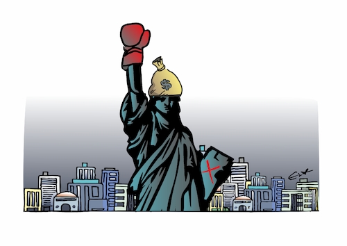 Cartoon: Die neue Freiheit... (medium) by Bernd Eisert tagged amerika,trump,macht,geld,politik,freiheitsstatue,amerika,trump,macht,geld,politik,freiheitsstatue