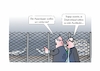 Cartoon: Ami go home (small) by Bernd Eisert tagged trump,merz,kritik,krieg,deutschland,amerika,truppen,abzug,ausländer,drohung