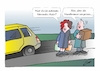 Cartoon: Autonomes Fahren (small) by Bernd Eisert tagged auto,autonomes,fahren,handbremse,vergessen,paar