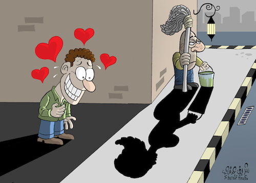 Cartoon: Love (medium) by Sherif Arafa tagged love