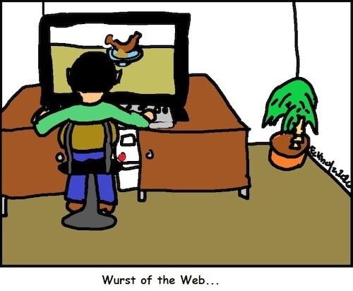 Cartoon: Wurst of the Web... (medium) by SMK1978 tagged wotw,wurst,web,internet,mann