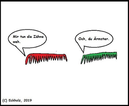 Cartoon: Zahnschmerzen... (medium) by SMK1978 tagged kämme,zähne,zahnschmerzen