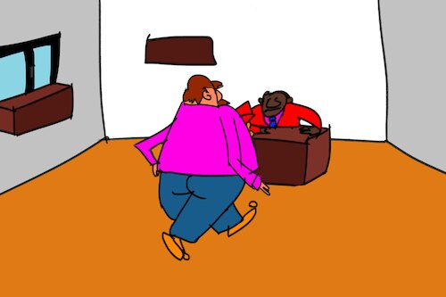 Cartoon: bogges man (medium) by MUSAWI tagged cartoon