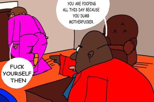 Cartoon: bogges man (medium) by MUSAWI tagged cartoon