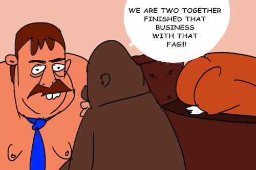 Cartoon: bogges man (medium) by MUSAWI tagged cartoon