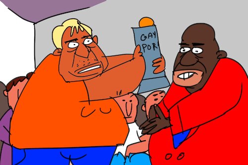 Cartoon: bogges man (medium) by MUSAWI tagged cartoon