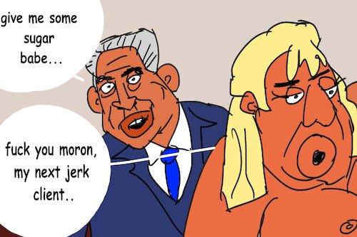 Cartoon: bogges man (medium) by MUSAWI tagged cartoon