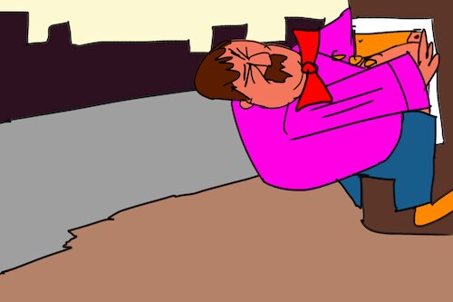 Cartoon: bogges man (medium) by MUSAWI tagged cartoon