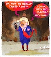 Cartoon: Mr Talkalot (small) by omoko tagged lies,mr,president,donald,trump,dump,war,invented,talk,puppet,mullah,desert,clouds,fumes,oil,burning,skulls,dead,killing,bombs,real,people,die,lives,lost,world,games,ultimatum,postponed,threat,nonstrategic,idiot,politics,doom,soap,wash,unwashable,dirty,bastard,explosive,omoko