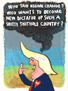 Cartoon: regime change of dictators (small) by omoko tagged war,peace,tronald,dump,president,regime,change,dictator,shithole,country,donald,trump,egomaniac,lies,untruth,antidemocrat,killer,irresponsible,brat,psychopath,terrorist,with,army,desert,oil,preparation,for,civil,useless,talk,omoko