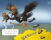Cartoon: From Russia with Love (small) by Cyberwolf tagged russian,two,headed,eagle,war,ukraine,agression,bombardment