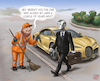 Cartoon: Old Acquaintance (small) by Cyberwolf tagged artificial,intelligence,ai,robot,android,future,technology,street,sweeper