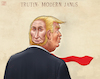 Cartoon: Trutin - Modern Janus (small) by Cyberwolf tagged trump,putin,war,criminal,usa,russia,moscow,washington,diplomacy,metaphor,janus